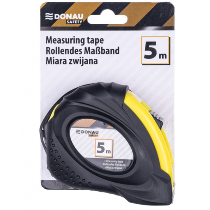 Donau Rollmeter 5 Meter Metallband schwarz gelb Maßband kaufen